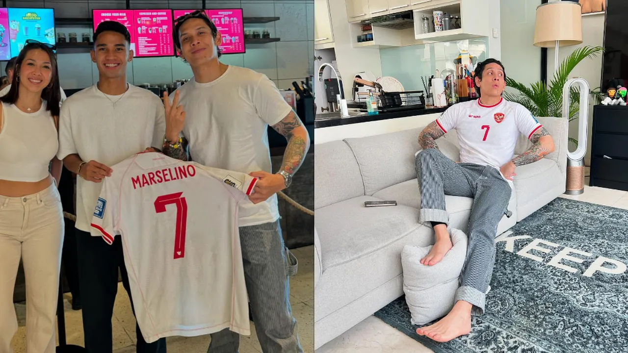 Marselino Ferdinand Tepati Janji, Ganindra Bimo Terima Jersey Kemenangan Timnas Indonesia vs Arab Saudi