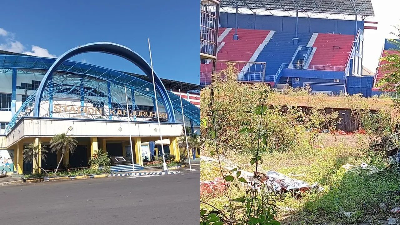 Masih Banyak yang Datang Panjatkan Doa, Intip Stadion Kanjuruhan Setelah Tragedi Nahas - Semak Belukar Mengelilingi Lapangan