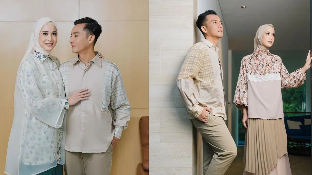 Model Baju Couple ala Fanny Fabriana dan Suami, Referensi Outfit Buka Bersama dan Lebaran