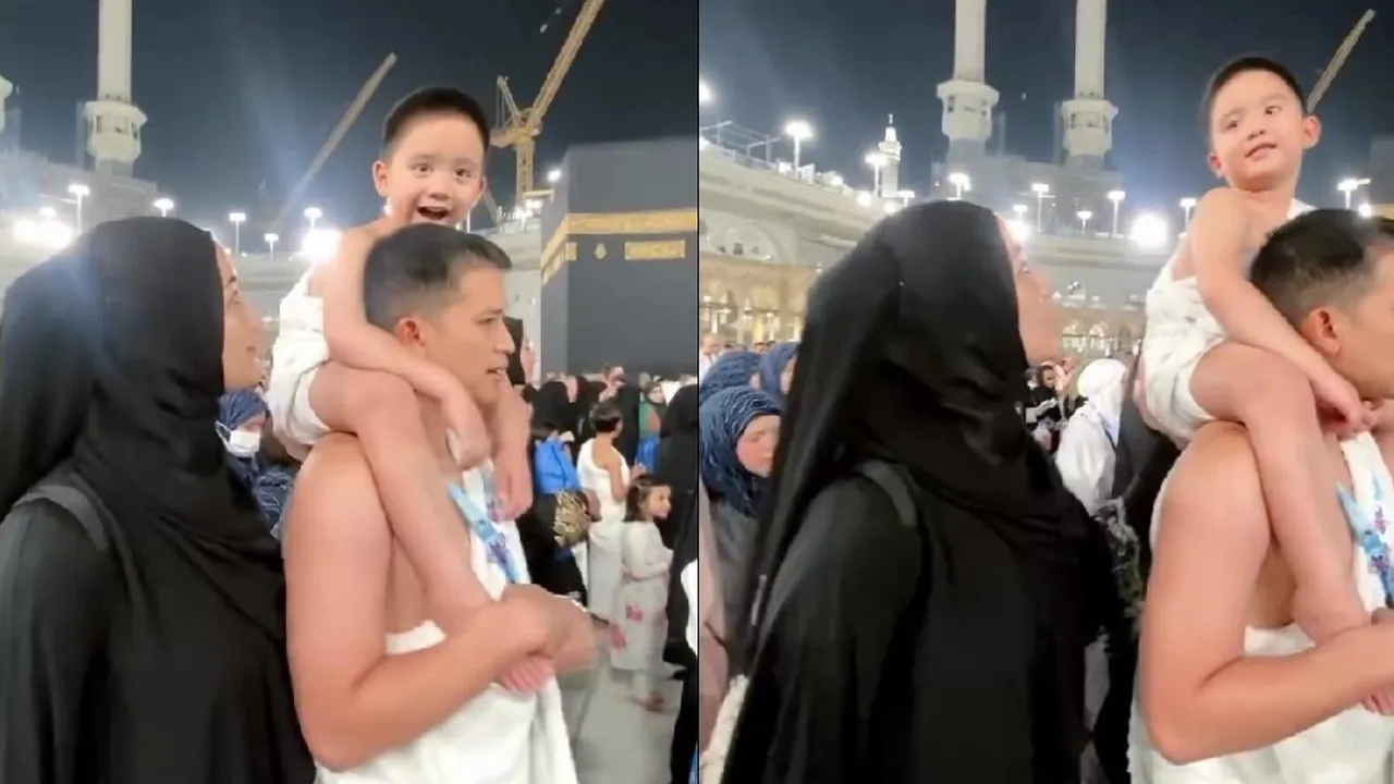Momen Athar Anak Citra Kirana Ikut Umrah, Digendong Saat Tawaf