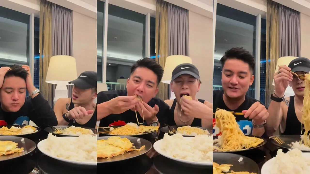 Momen Boy William dan Jackson Wang Makan Spaghetti Pakai Nasi, Anak Kosan Style