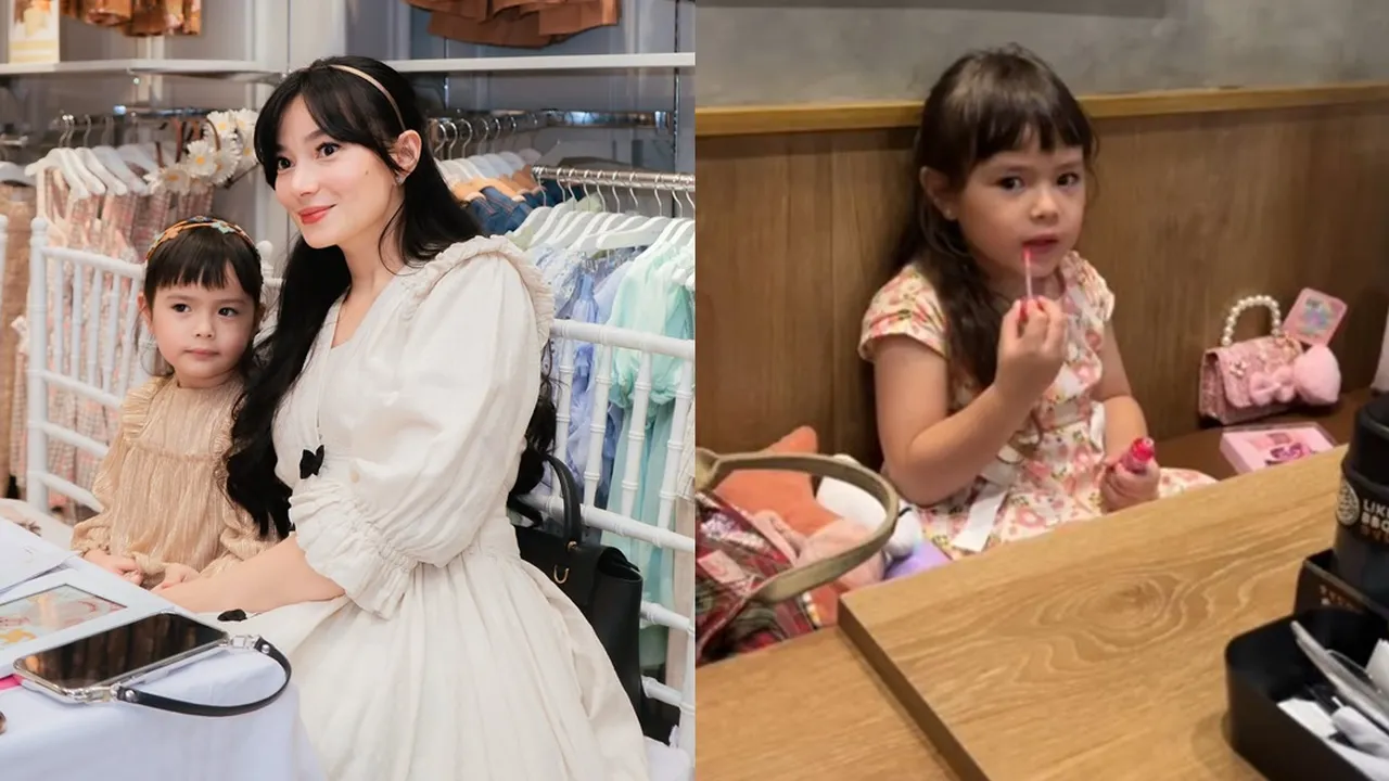 Gemas, Momen Chloe Anak Asmirandah Touch Up Pakai Lipstik Setelah Selesai Makan