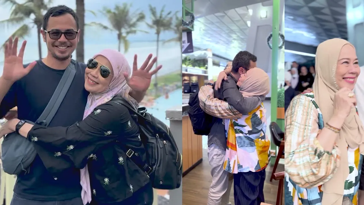 Momen Dewi Yull Antarkan Surya Sahetapy Kembali ke Amerika, Berusaha Tegar Tapi Mewek Juga