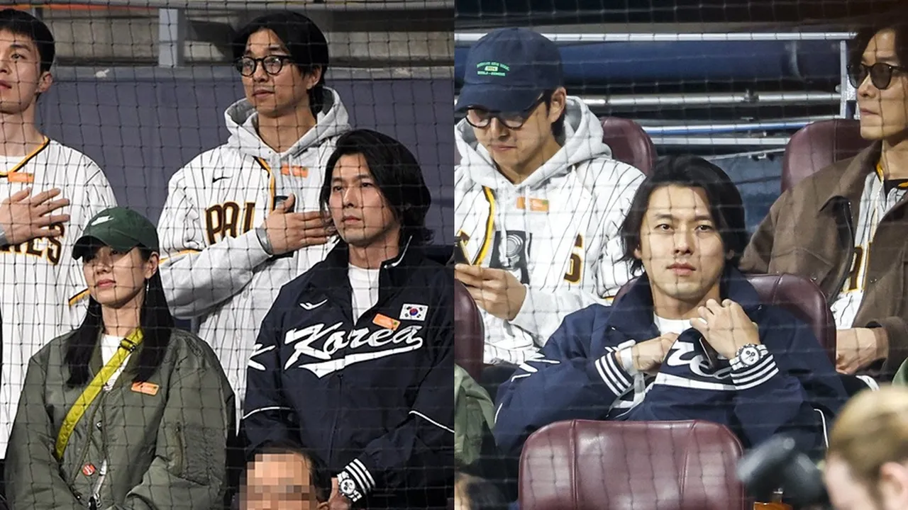 Momen Hyun Bin, Son Ye Jin, Gong Yoo, Lee Dong Wook dan Kim Jae Wook Nonton Baseball Bareng, Emang Boleh Satu Frame Gini?