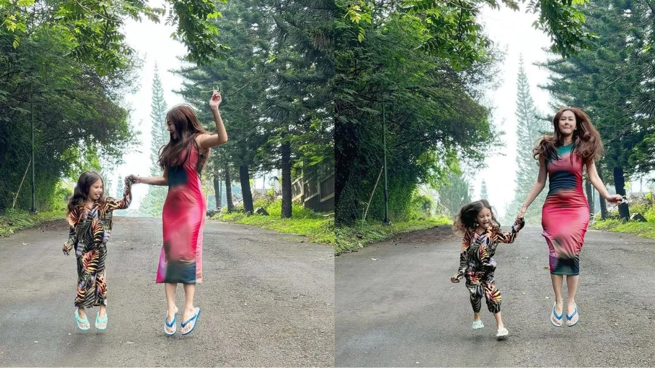 Momen Kebersamaan Aura Kasih dengan sang Anak Arabella, Sandal Jepit Putih-Biru Bikin Netizen Salfok
