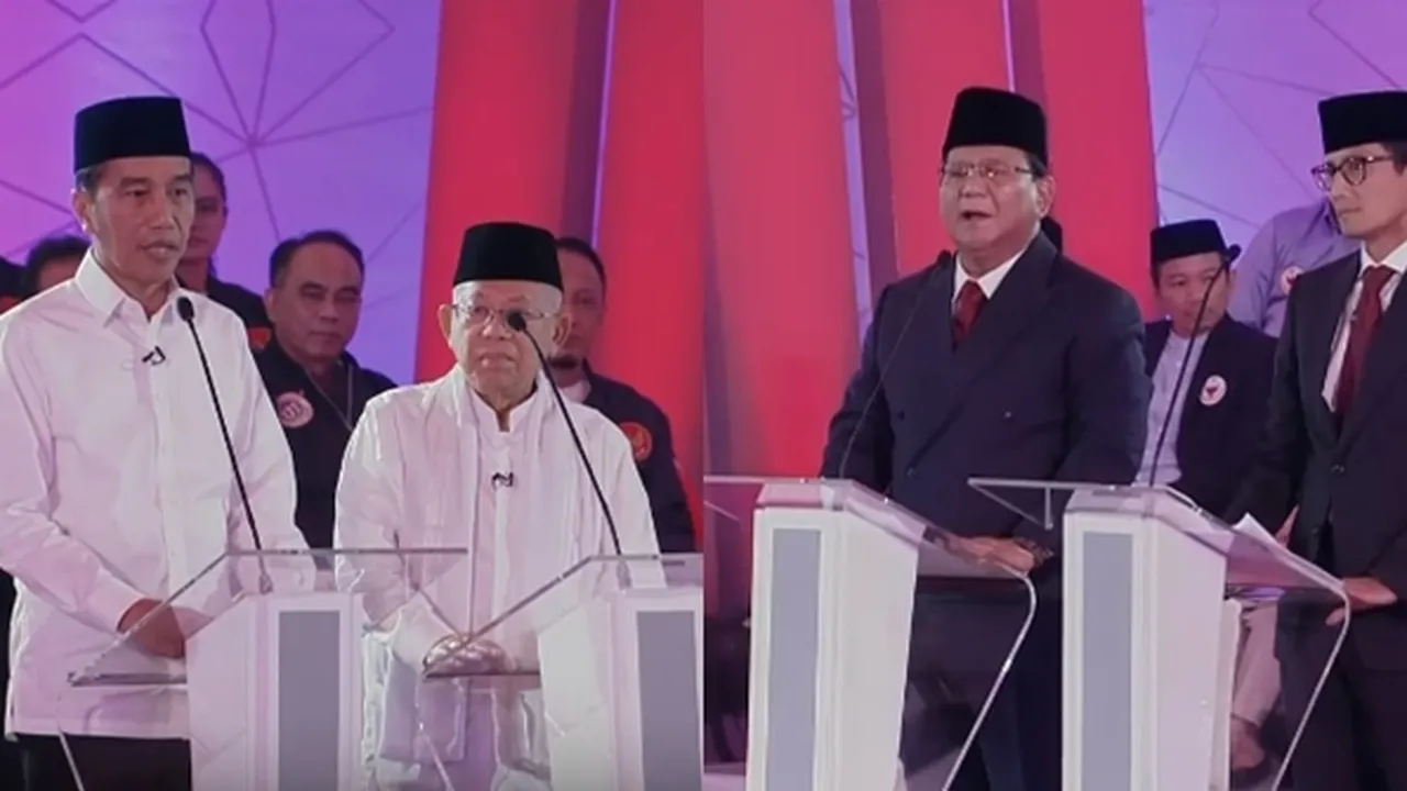 Momen Lucu di Debat Pilpres 2019, Prabowo Joget Sampai Santainya Ma'ruf Amin
