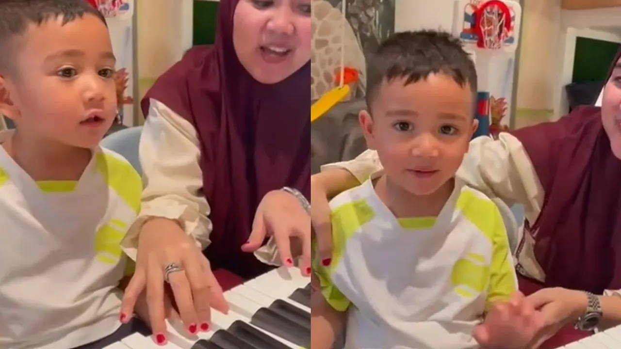Momen Rayyanza saat Belajar Nyanyi Ini Bikin Netizen Gemas, Serius Banget