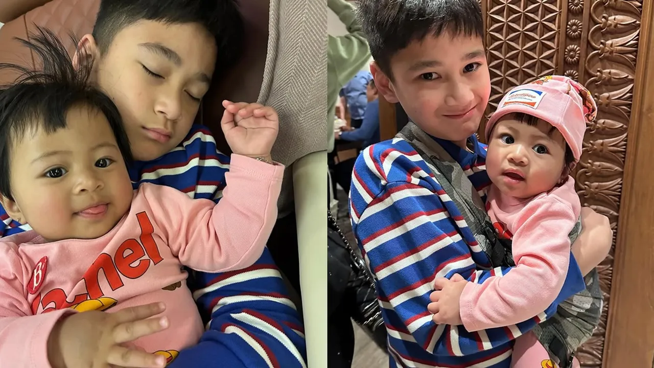 Momen So Sweet Rafathar Gendong Lily, Dipeluk Sampai Ketiduran Bikin Netizen Gemas
