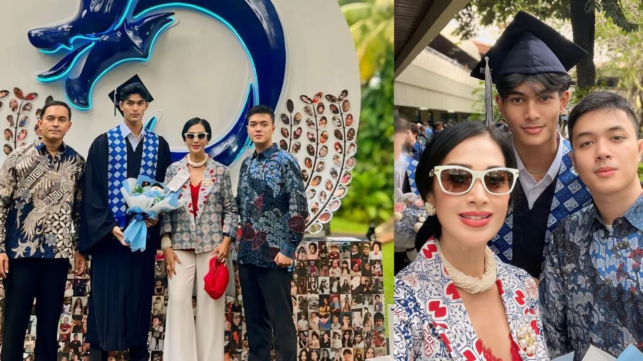 Momen Wisuda Marciano Nicholas Putra Bungsu Diah Permatasari, Ditemani Seluruh Anggota Keluarga