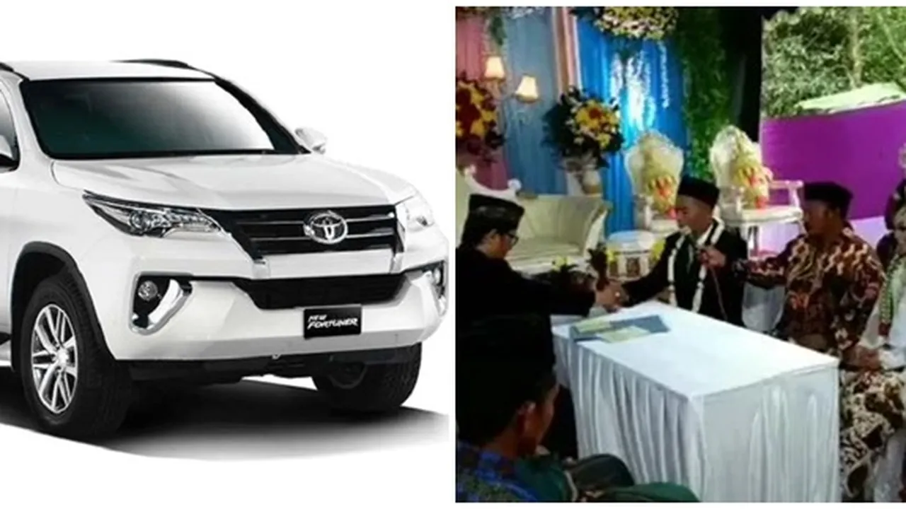 Ngeri! Mempelai Pria Ini Nikahi Pasangannya Dengan Mas Kawin Sebuah Fortuner