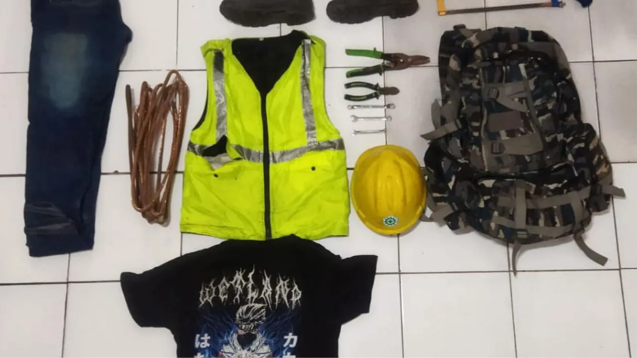 Nyamar Jadi Petugas, AS Sikat Kabel Ground Jaringan PLN