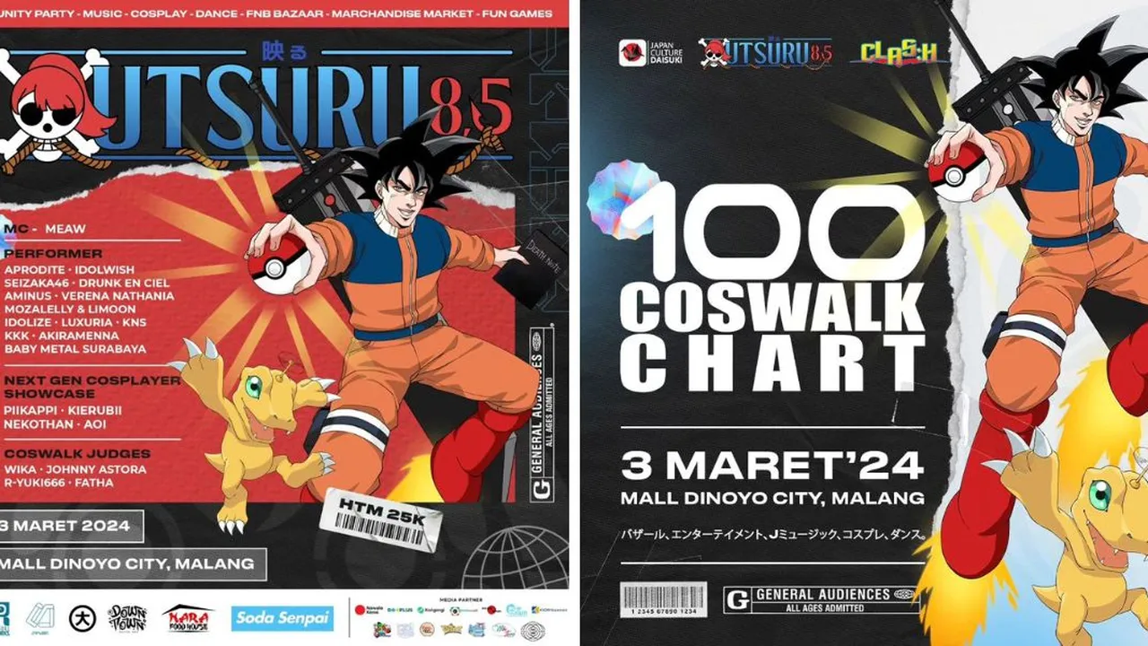Otsu! Keseruan Utsuru Fest 8.5 Malang Dipadati Ratusan Cosplayer dan Penonton Meski Hujan Deras