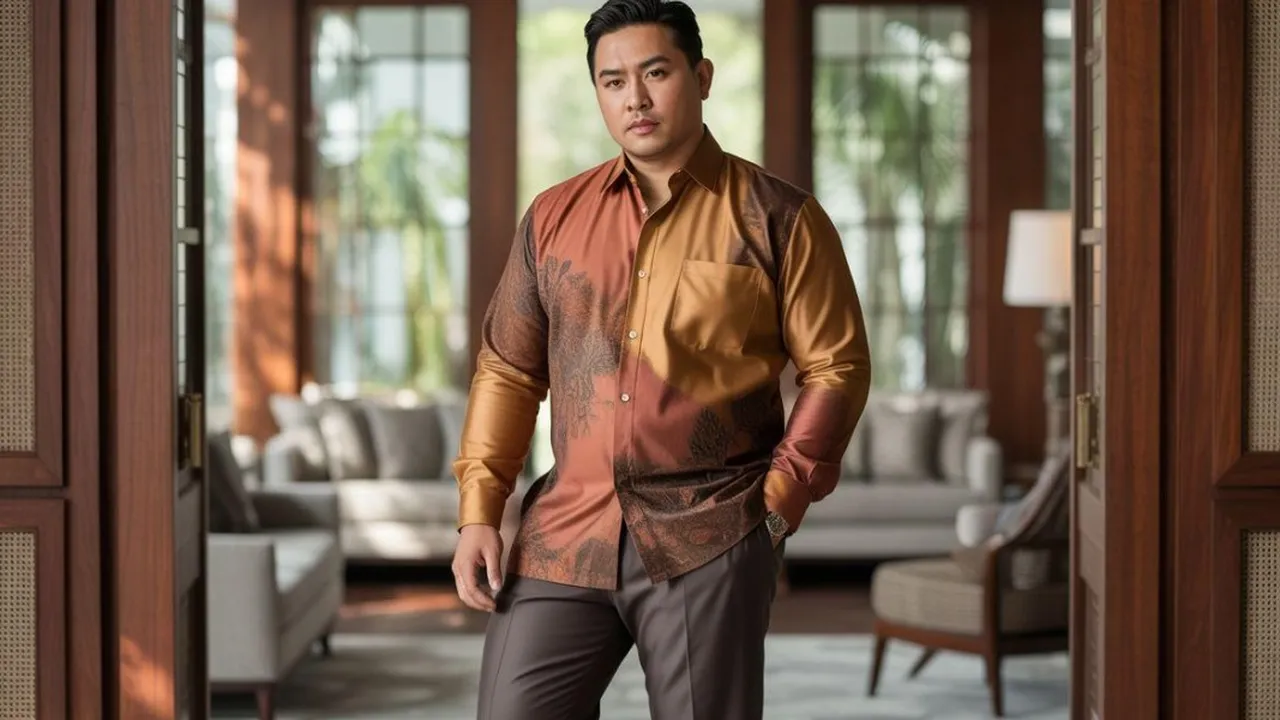 Outfit Lebaran Pria Badan Berisi yang Bikin Tampil Percaya Diri dan Proporsional