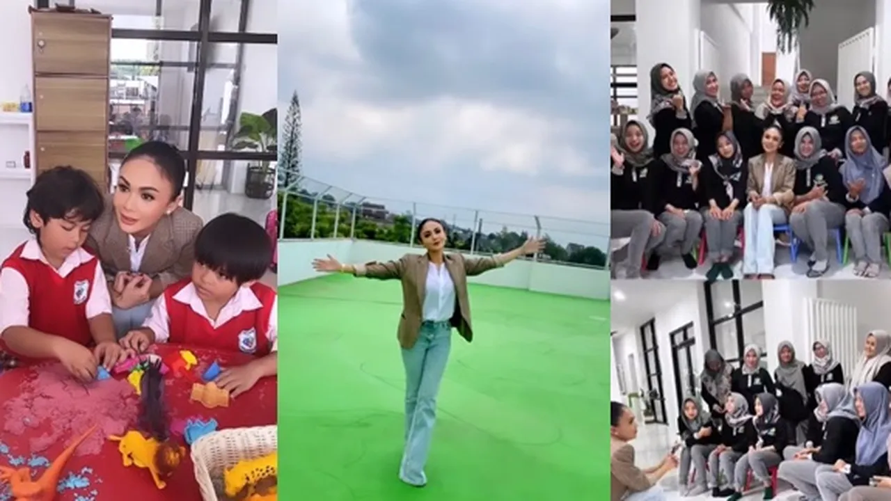 PAUD Miliknya Sudah Punya Gedung Sendiri, Ini 8 Potret Yuni Shara yang Begitu Keibuan Bareng Para Murid