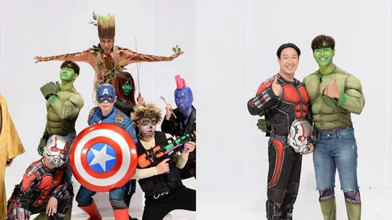 Pemotretan Kocak Running Man ala Avengers, Ji Suk Jin Salah Kostum
