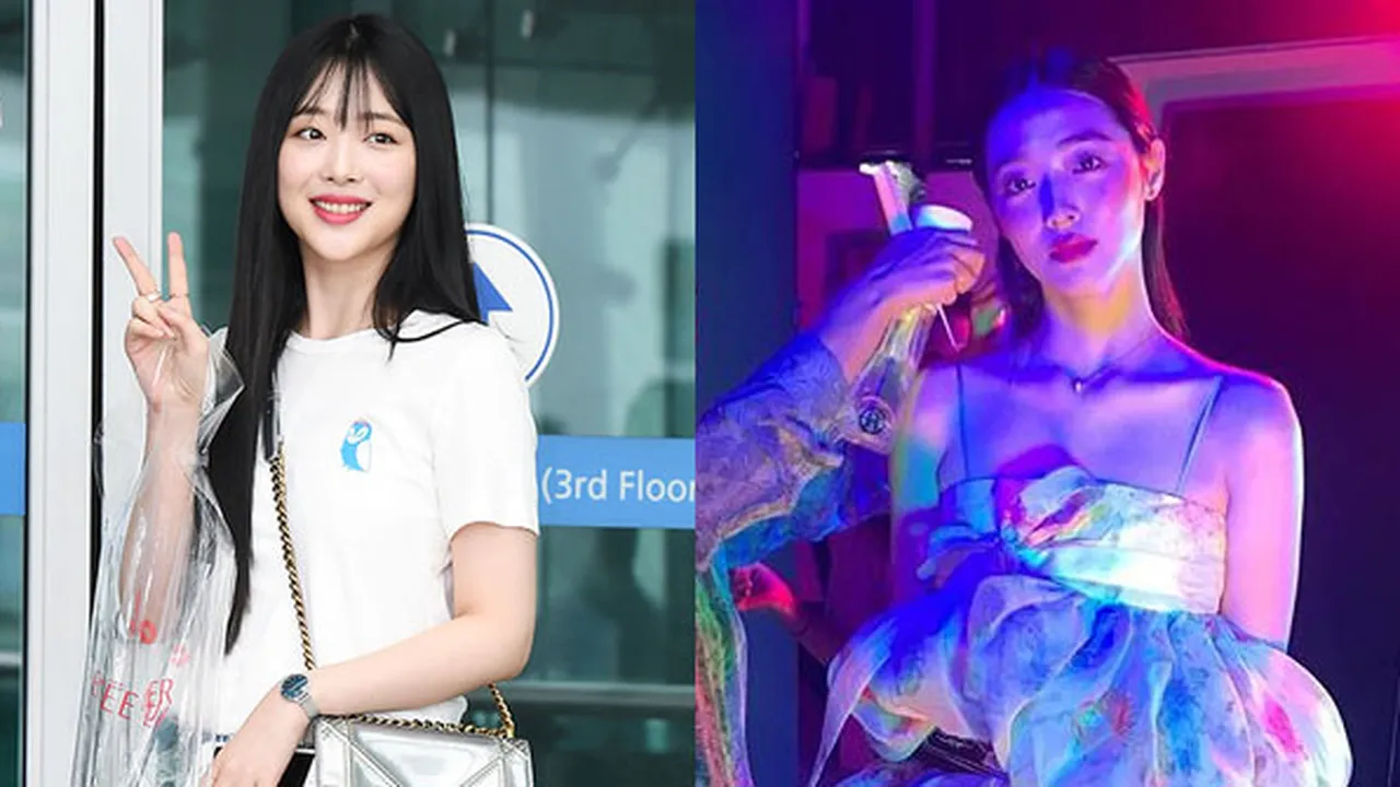 Penampilan Dewasa Sulli Saat Kenakan Hanbok di Ruangan Remang