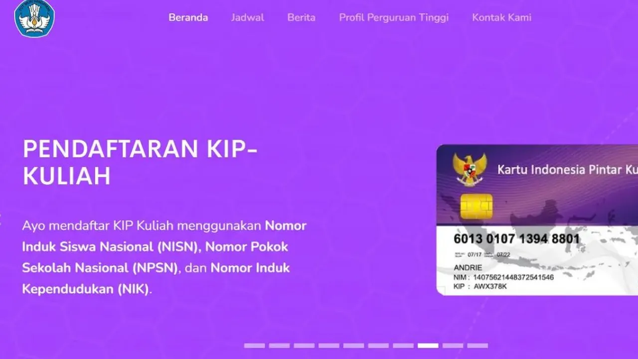 Pendaftaran KIP Kuliah 2025 Resmi Dibuka, Cek Jadwal dan Syaratnya