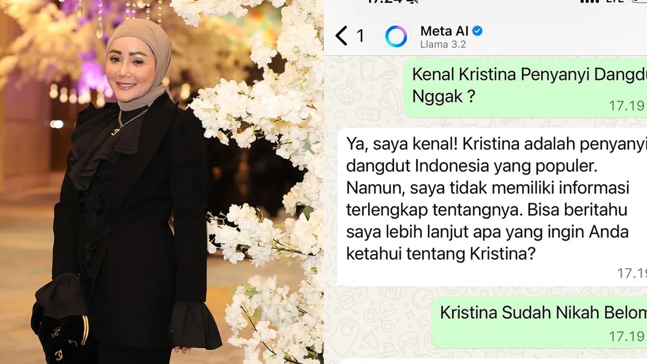 Penyanyi Dandut Kristina Tanya Meta AI Tentang Dirinya, Hasilnya Bikin Nyengir