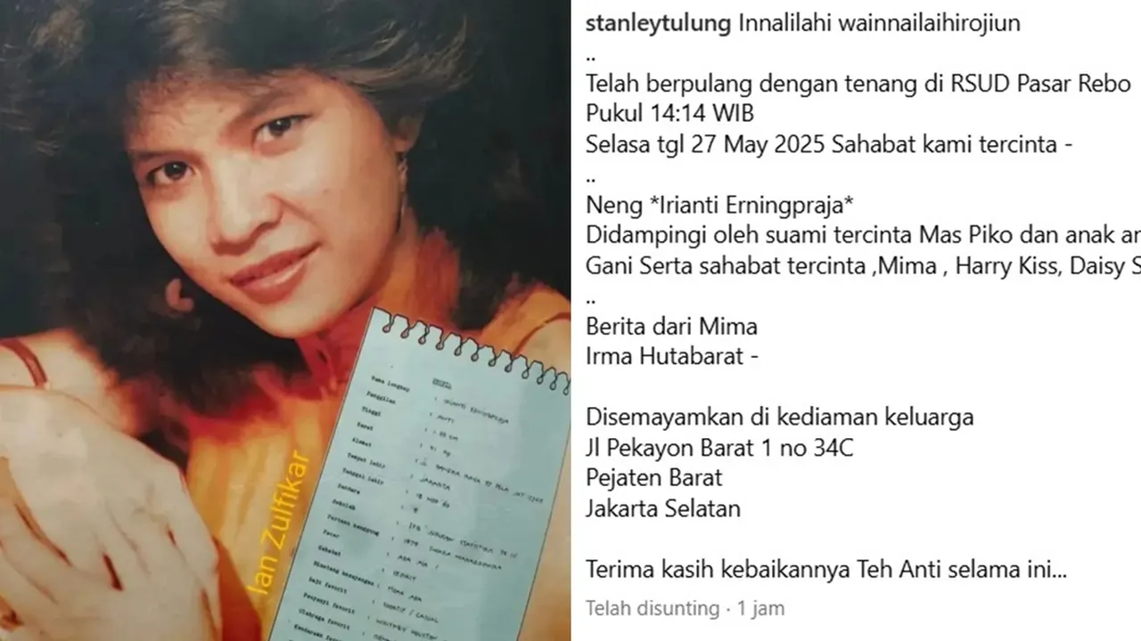 Penyanyi Senior Irianti Erningpraja Meninggal Dunia