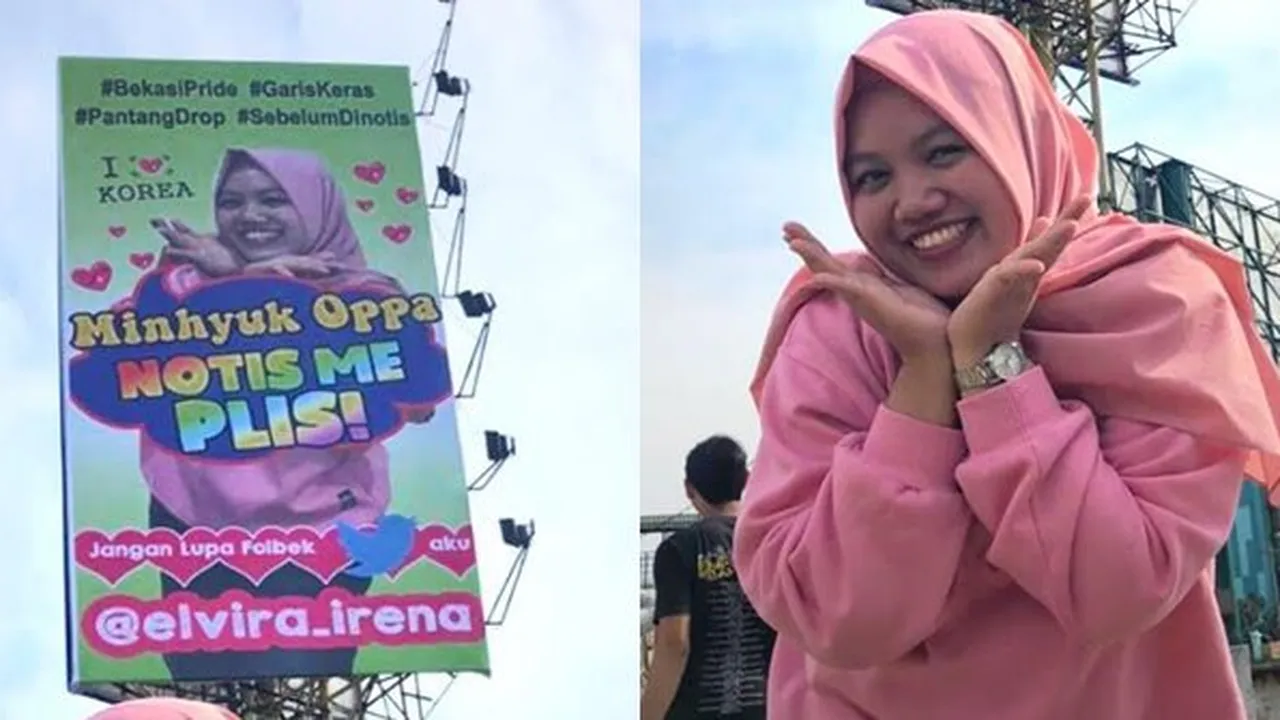 Perjuangan Demi Dinotice Oppa, Fans Asal Bekasi Ini Sampai Sewa Billboard