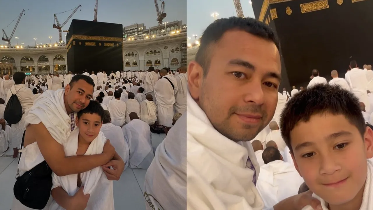 Perjuangan Rafathar Mencium Hajar Aswad - Berdoa di Multazam Bareng Raffi Ahmad