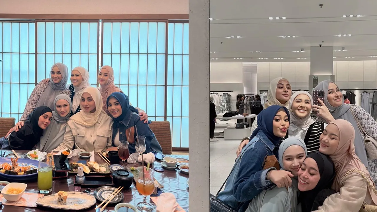 Pernah Disorot karena Gaya Hijabnya, Begini Potret Margin Wieheerm Istri Ali Syakieb Kumpul Bareng Gengnya Ada Lesti - Aurel Hermansyah