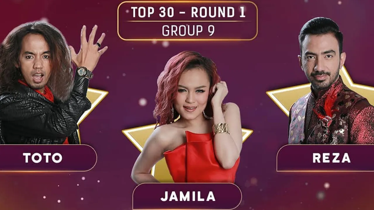 Persaingan Grup 9 Top 30 D'Star: Reza Tertinggi, Jamila Terendah