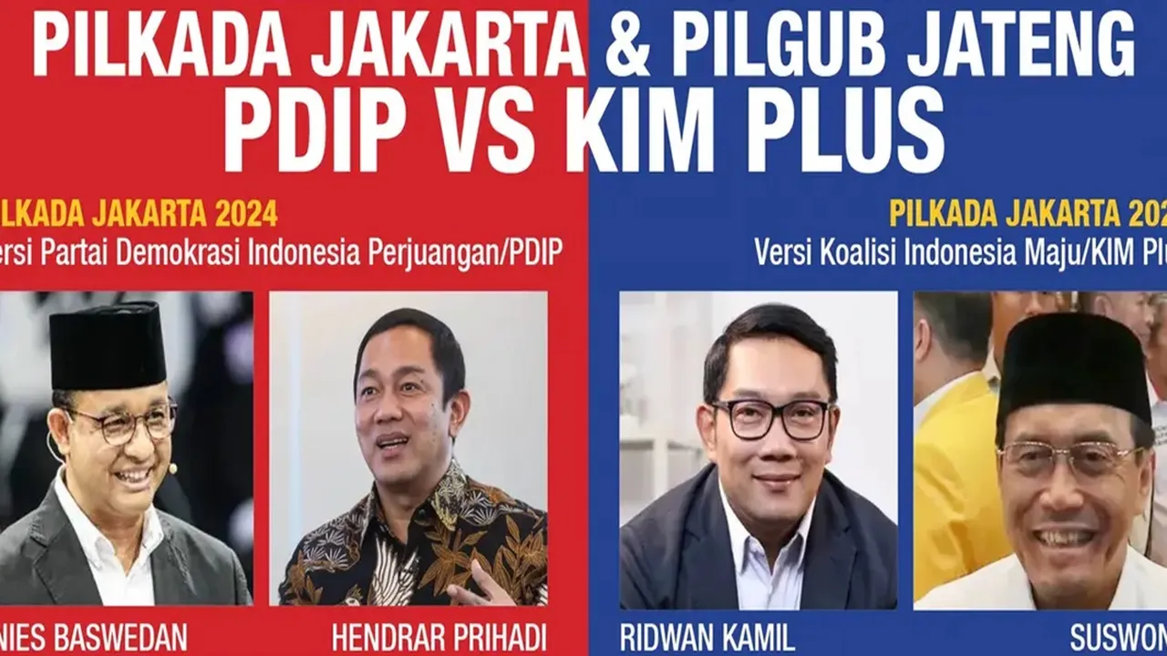 Persaingan PDIP vs KIM PLUS di Pilkada 2024, Siapa Unggul?