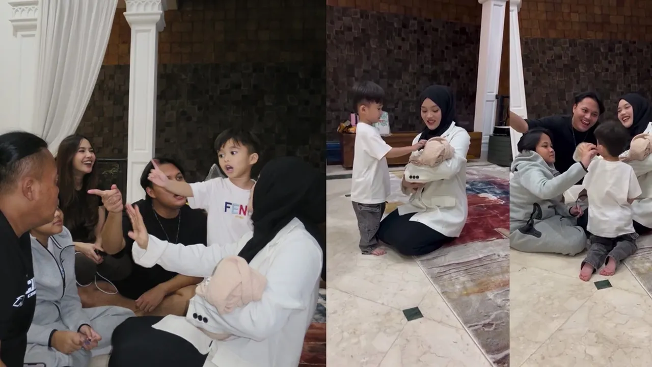 Pertemuan Adzam dengan sang Keponakan, Anak dari Rizky Febian dan Mahalini