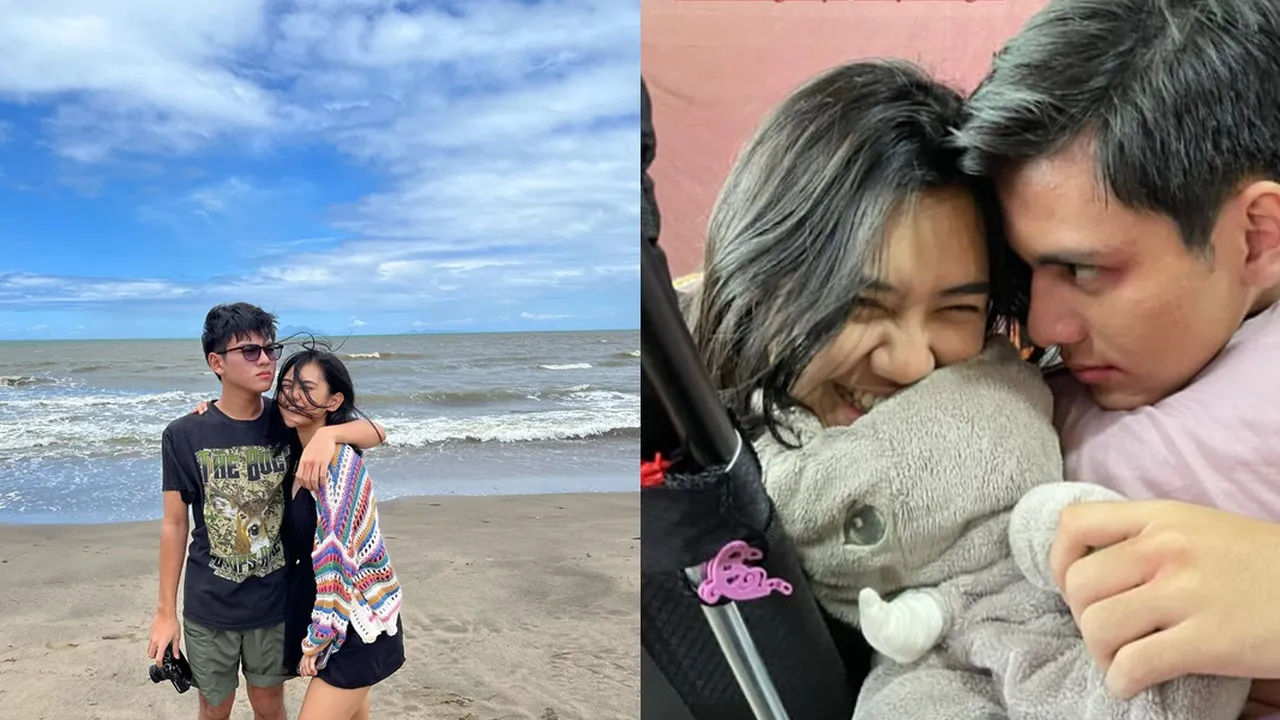 Pose Mesra di Pantai Sambil Rangkulan, Rey Bong dan Ziva Magnolya Pacaran?