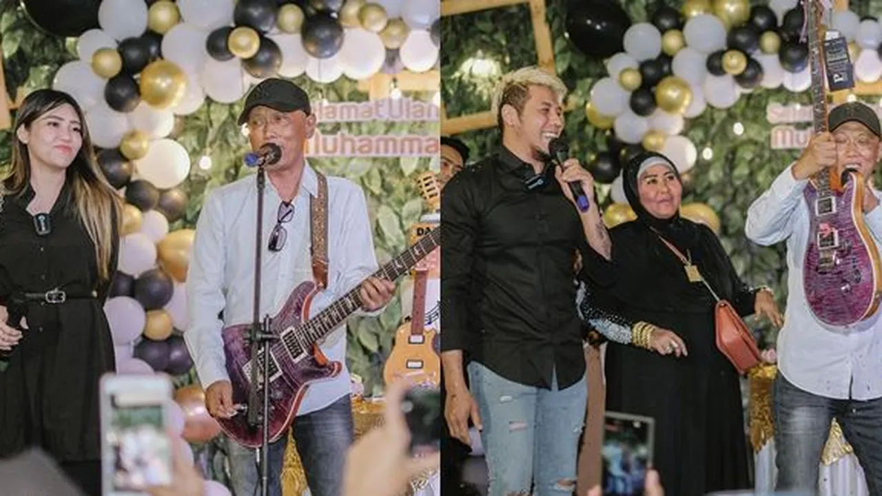 7 Potret Kejutan Ultah Ayah Via Vallen yang Meriah Penuh Haru dan Bahagia, Dapat Hadiah Gitar Harga Sultan