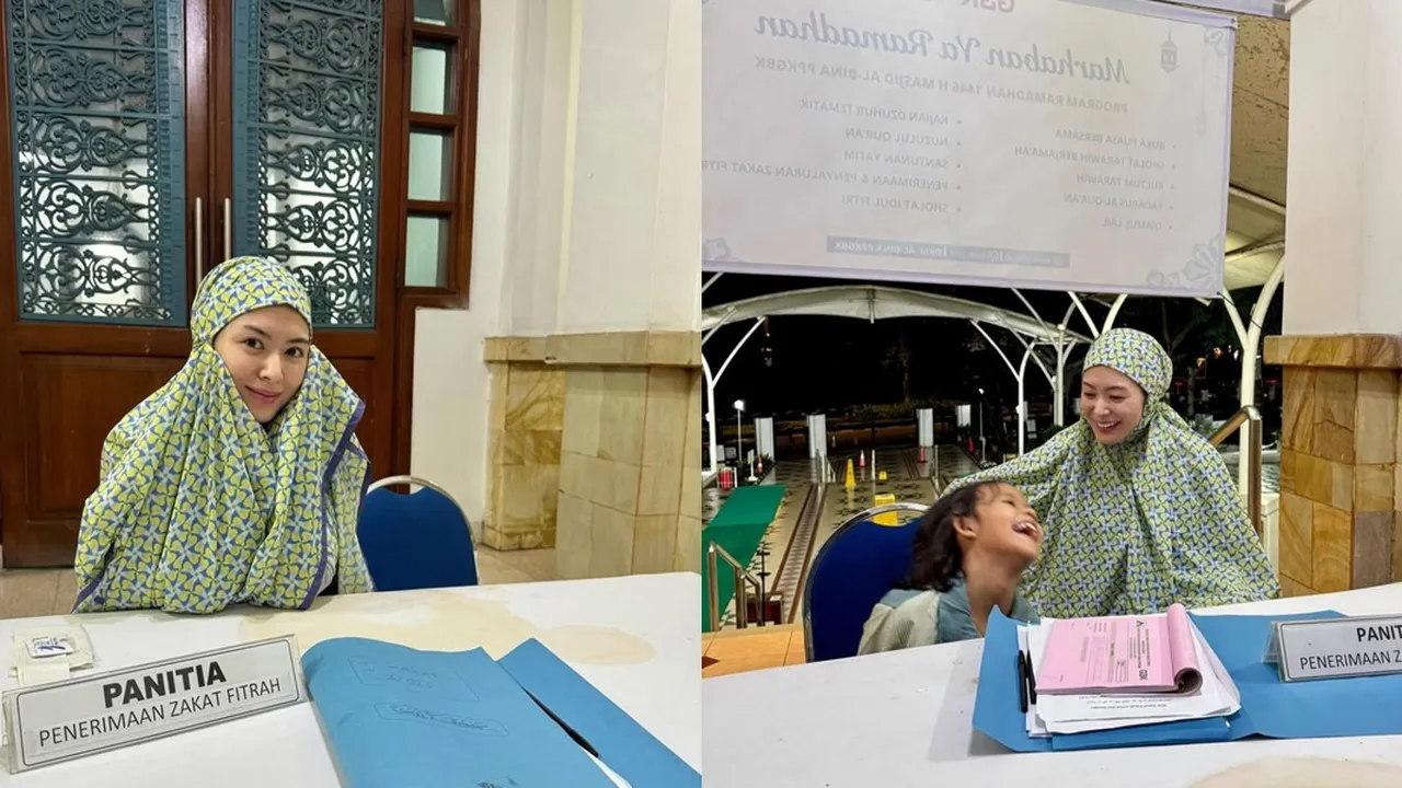 Potret Ayana Moon Berbagi Kebahagiaan dengan Bayar Zakat Fitrah di Hari Terakhir Ramadan