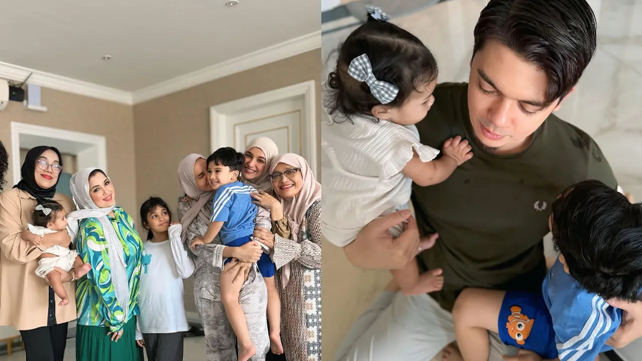 Potret Baby Humaira Anak Zaskia Sungkar dan Irwansyah Pakai Jepit Rambut Pita saat Kumpul Keluarga