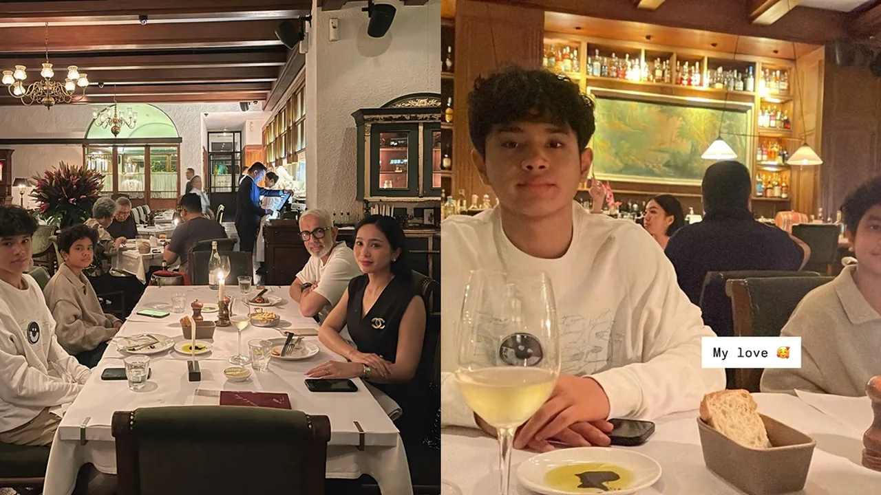 7 Potret Bunga Zainal Dinner Bareng Keluarga, Salfok 2 Anak Lelakinya Sudah Besar dan Ganteng Semua
