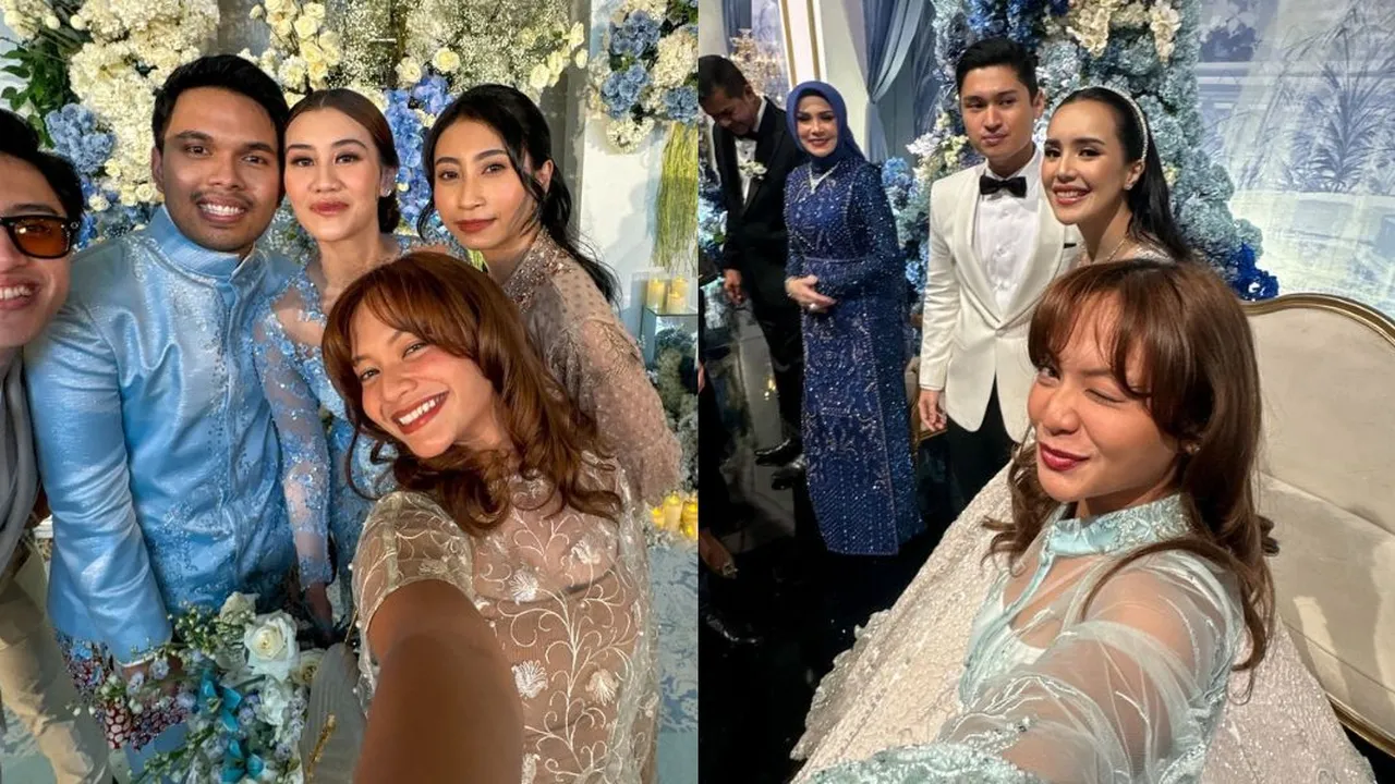Potret Cantik Amel Carla di Acara Lamaran Thariq-Aaliyah dan Pernikahan Beby Tsabina, Tampil Anggun dan Manglingi