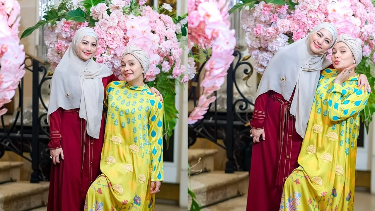 Potret Cantik Cut Keke Berhijab dan Berkumpul dengan Sahabat Sholeha