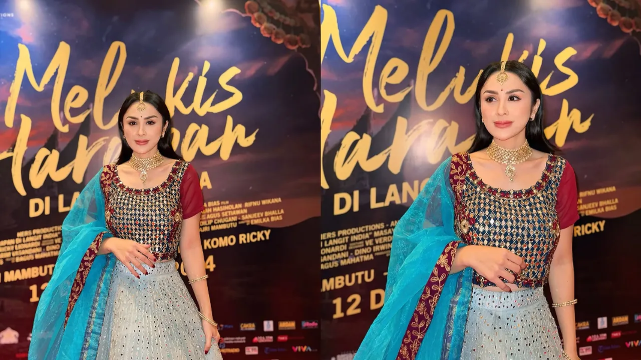 Potret Cantik Selvi Kitty Hadir di Gala Premier 'MELUKIS HARAPAN DI LANGIT INDIA'