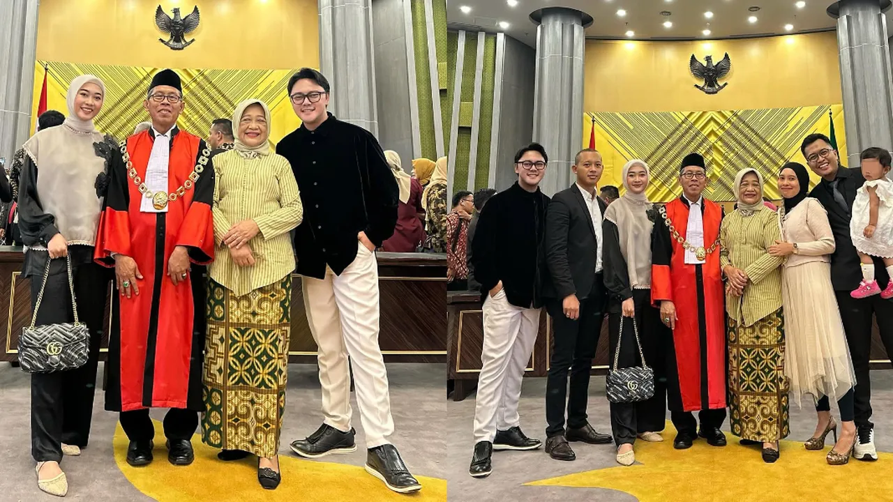 Potret Danang dan Hemas di Pelantikan Sang Ayah sebagai Ketua Pengadilan Tinggi Banten