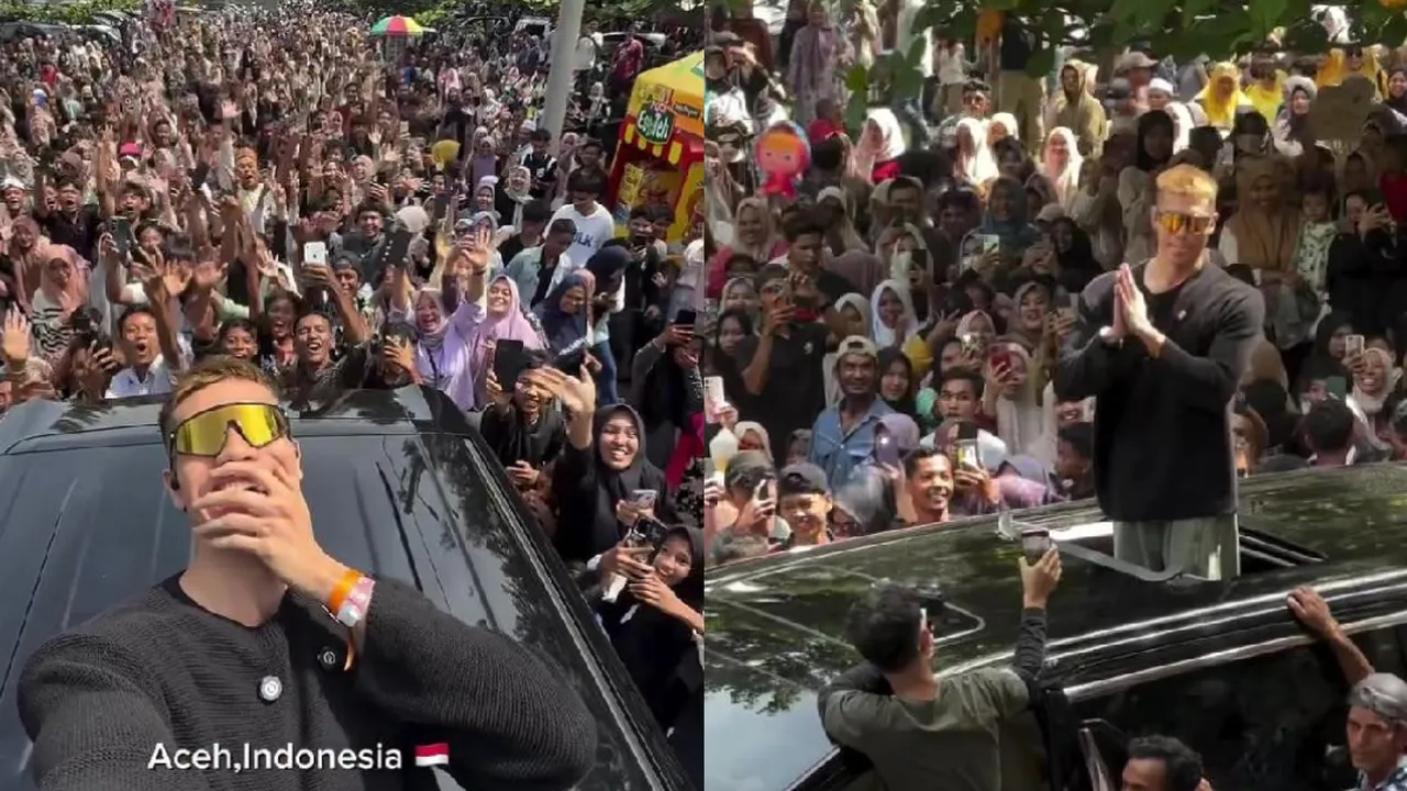 Potret Event Makan Bareng Aisar Khaled di Aceh, Disambut Meriah Bak Presiden Datang