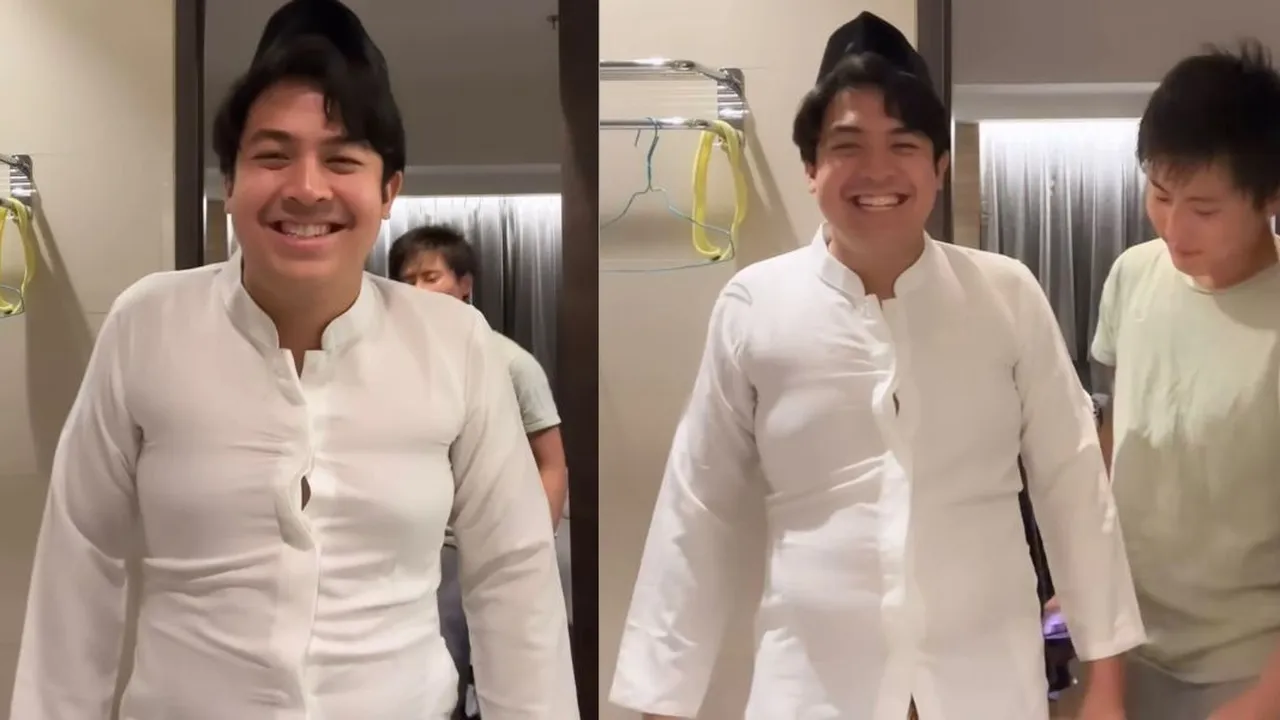 Potret Kocak Jerome Polin Fitting Baju Betawi Malah Dibilang Mirip Baymax