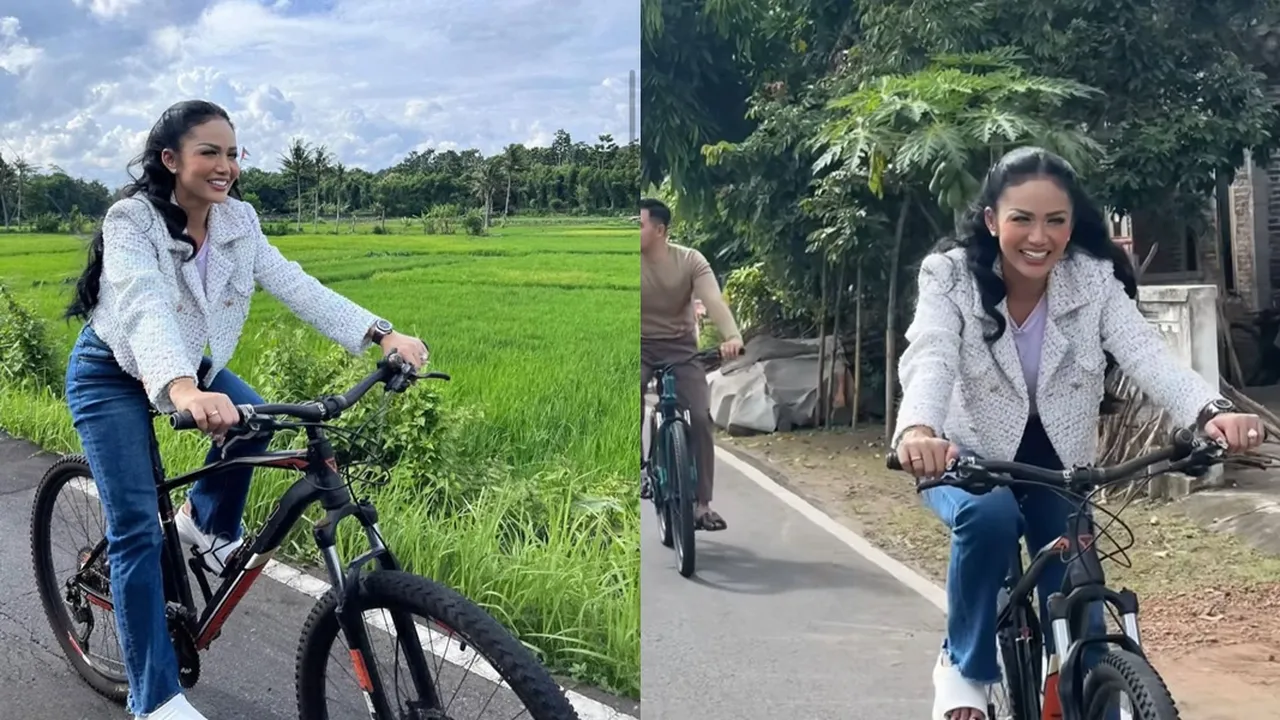 Potret Kris Dayanti Gowes di Plataran Heritage Borobudur, Pamer Look Simpel Tapi Elegan