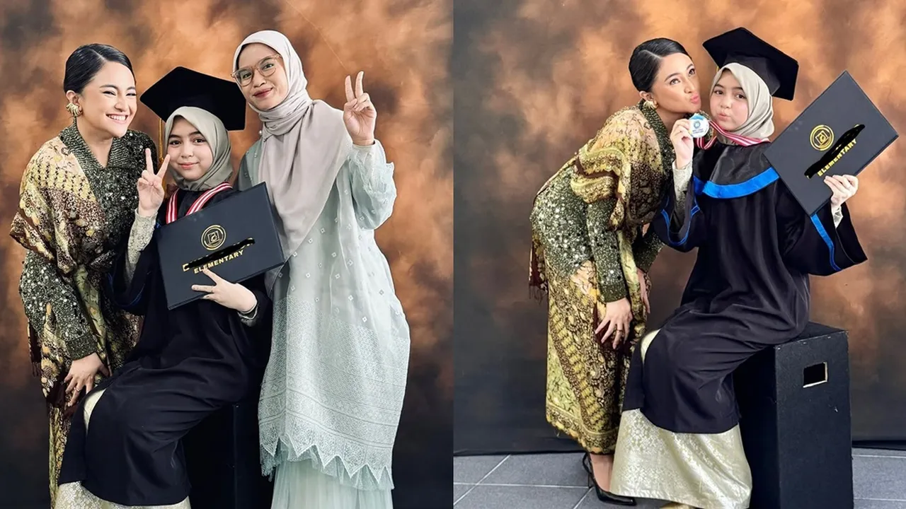 Potret Marshanda Dampingi Sienna Wisuda, Kompak Bareng Nesya Ayu Nabila