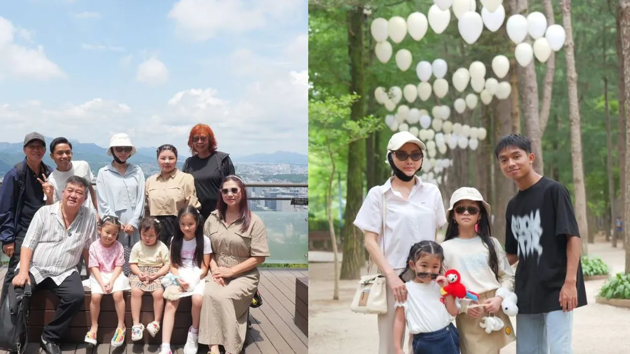Potret Sarwendah Liburan Bersama Anak-anak ke Korea dengan Muka Habis Selesai Operasi, Tetap Modis Kenakan Kacamata Hitam