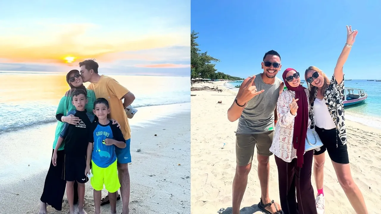 Potret Seru Tya Ariestya Liburan ke Gili Trawangan bersama Keluarga