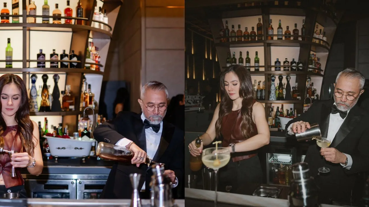 Potret Stylish Wulan Guritno Jadi Bartender di Bar Bareng Lukman Sardi, Aksi Keduanya Jadi Sorotan