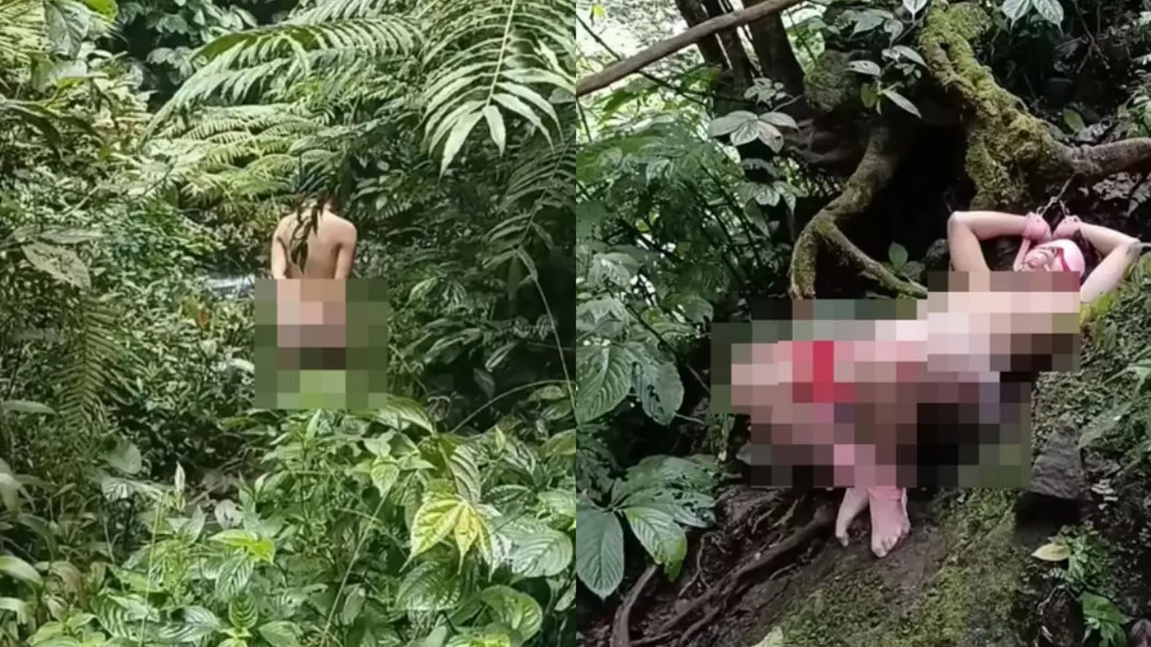 Pria Pakaian BDSM di Coban Glotak Malang 'Ritual' Agar Bisa Balikan Sama Pacar