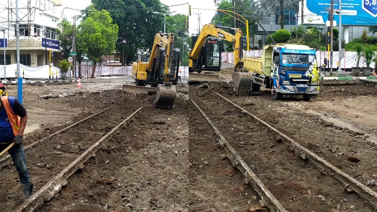 Rel Trem Zaman Kolonial Ditemukan di Pembangunan Kayutangan Heritage Malang