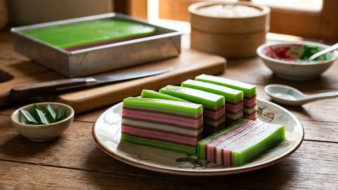 Resep Kue Lapis Kanji dengan Lapisan Tipis yang Kenyal dan Legit Resep Kue Lapis Kanji dengan Lapisan Tipis yang Kenyal dan Legit