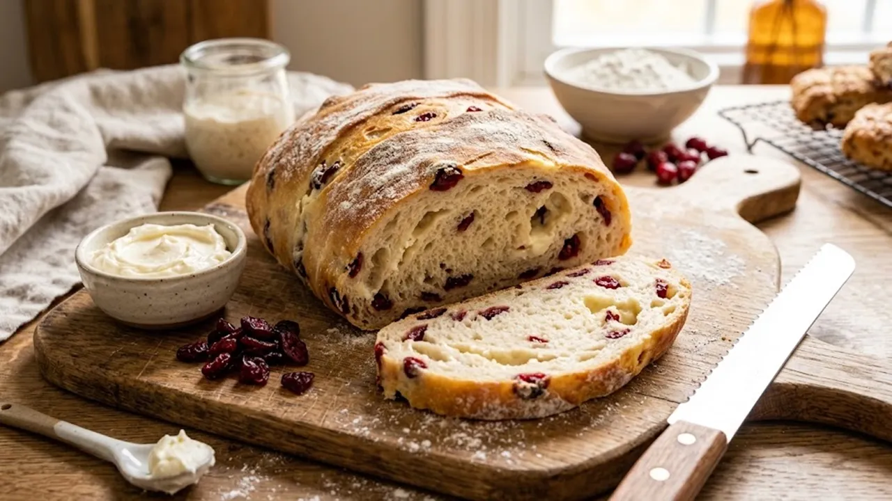 Resep Soft Sourdough Cranberry Cheese yang Lembut dan Creamy
