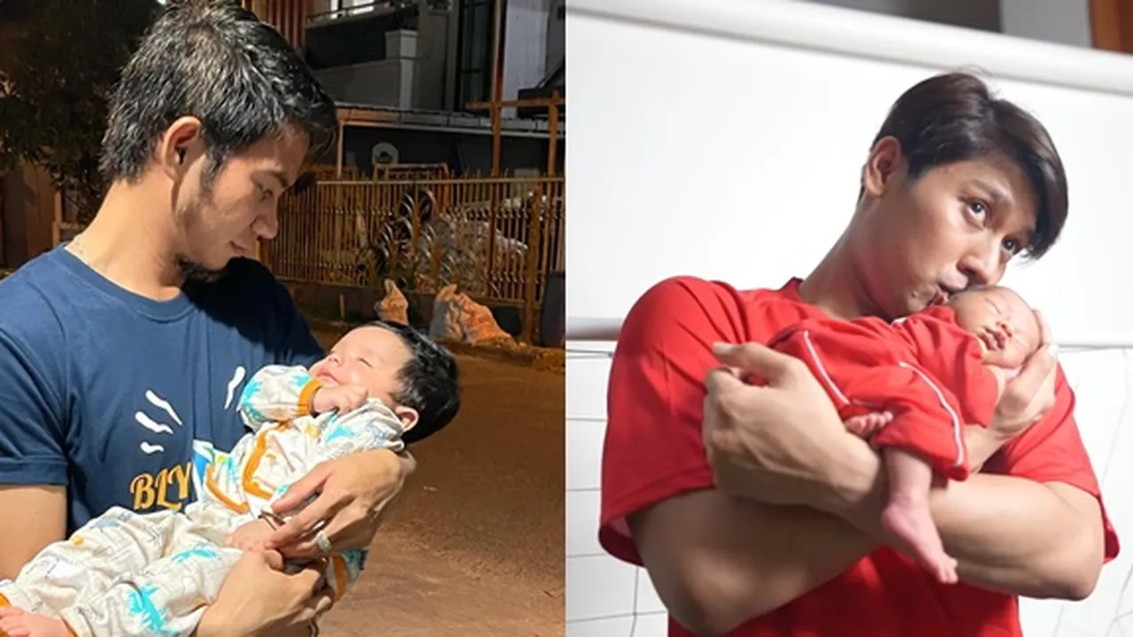 Jadi Papa Muda, Ini 7 Potret Beda Gaya Rizky Billar dan Rizki DA Asuh Anak yang Kerap Curi Perhatian